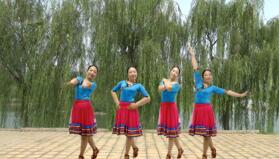 紫怡然广场舞《爱你每一天》藏族舞风格 背面演示及分解教学 编舞紫怡然
