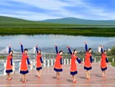 馨梅广场舞站在草原望北京 附分解动作教学 原创编舞王梅