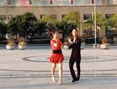 淓淓广场舞深深爱 双人舞对跳恰恰 附分解动作教学 原创编舞文城