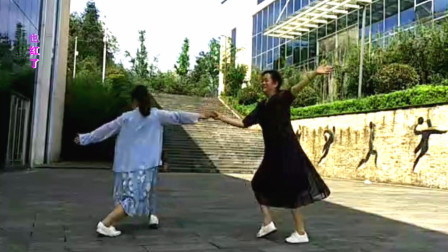 广场舞《红雪莲》美美哒双人跳法带上你的闺蜜一起来吧