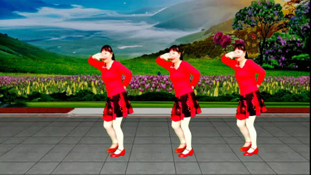 高安迷采广场舞红色经典广场舞《社会主义好》老歌好听花球舞更好看