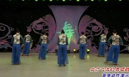 杨艺王梅黄静 广场舞北方飞来的黑颈鹤 背身动作演示 编舞王梅