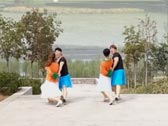 爱贺广场舞双人舞想西藏 正背面演示及分解教学 编舞爱贺