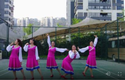 重庆叶子广场舞《天边的巴拉格宗》背面演示及分解教学 编舞重庆叶子