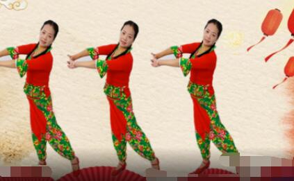 安徽滁州恋红颜广场舞《过新年》拜年舞 背面演示及分解教学 编舞小琴