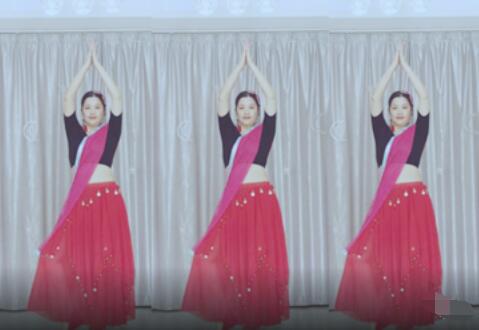 菲悦广场舞《欢乐的跳吧》印度舞 背面演示及分解教学 编舞菲悦