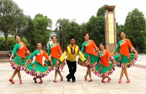 凤凰六哥广场舞《守望你是我的歌》藏族舞 背面演示及分解教学 编舞六哥