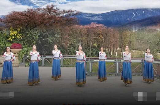 广州飘雪广场舞《握住世界的手》藏族舞 背面演示及分解教学 编舞飘雪