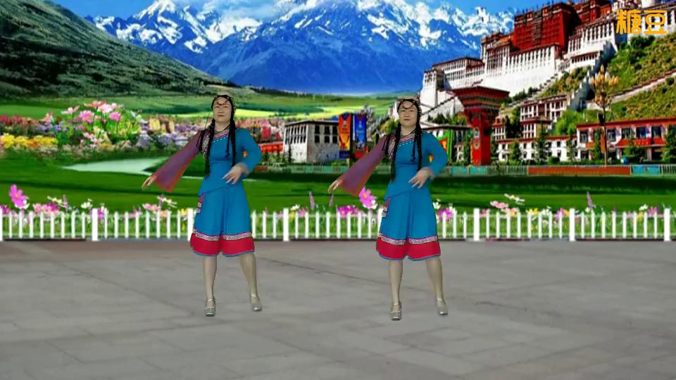 河源市青格格广场舞《吉祥藏历年》别有特色的藏族舞