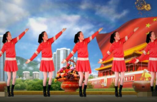 湖北心飞翔广场舞《厉害了我的国》庆祝新中国成立七十周年 背面演示及分解教学