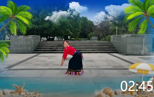 万安滨江广场舞 藏族舞《我的九寨》编舞：李夏辉老师