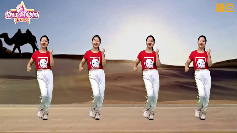 金社晓晓广场舞《骑上我的小骆驼》入门32步步子舞，附教学