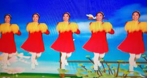 梁平竹海之门广场舞《中国歌最美》花球舞 背面演示及分解教学