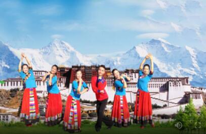 广西廖弟广场舞《吉祥的地方》藏族风格健身舞 背面演示及分解教学 编舞廖弟