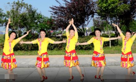 沅陵燕子广场舞《梦中的达瓦卓玛》原创中三风格 背面演示及分解教学