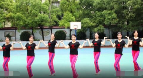 沅陵燕子广场舞《红山果》第二套快乐健身操三 背面演示及分解教学