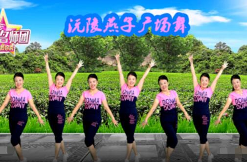 沅陵燕子广场舞《梦中的姑娘》第三套服快乐健身操 背面演示及分解教学