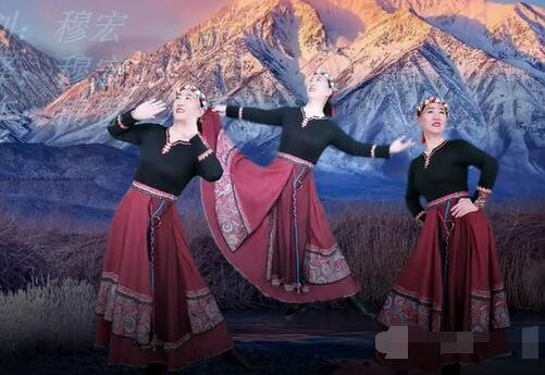 穆宏广场舞《卓玛的爱恋》藏族舞 背面演示及分解教学 编舞穆宏