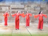 舞在深圳湾广场舞 一段缘 雨丝编舞 正面演示