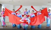 刘荣广场舞《拥军秧歌》队形版 演示和分解动作教学 编舞刘荣