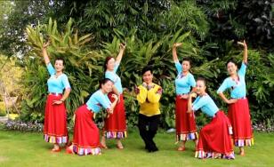 凤凰六哥广场舞《阿妈的眼神》藏族舞 演示和分解动作教学 编舞六哥