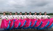 花与影广场舞《敖包相会的地方》原创蒙古舞 演示和分解动作教学
