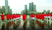 合肥庆庆广场舞《三笑》团队表演16步 演示和分解动作教学 编舞庆庆