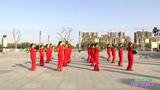 新乡县新梅子广场舞 红红的中国 团队表演版