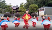 云紫燕广场舞《祝寿歌》喜庆扇子舞队形表演版 演示和分解动作教学 编舞云紫燕