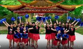 四季如春广场舞《中国广场舞》20人变队形 演示和分解动作教学
