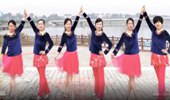 清河清清广场舞《缘分让我们在一起》双人对跳三步舞 演示和分解动作教学