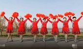 美丽秋霜广场舞《火火的中国火火的时代》7人队形版 演示和分解动作教学