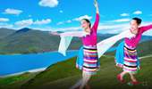 水上漂高高广场舞《吉祥欢歌》原创藏族舞 演示和分解动作教学