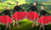 金鼓微笑广场舞《天上的纳木错》藏族舞 演示和分解动作教学 编舞金鼓微笑