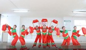 刘荣广场舞《新年到》队形版灯笼舞 演示和分解动作教学 编舞刘荣