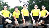 三亚美舞团广场舞《夜晚恰恰》迷人恰恰国际排舞 演示和分解动作教学