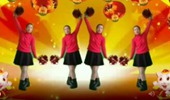 农商行心语广场舞《欢乐中国年》迎新年花球舞 演示和分解动作教学