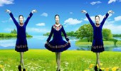 阿连广场舞《站在草原望北京》草原风格 演示和分解动作教学 编舞阿连