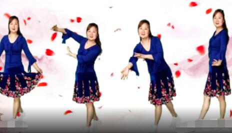 新嘉兴玫瑰广场舞《蓝色雨》原创抒情舞 演示和分解动作教学 编舞玫瑰