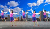 汕头燕子广场舞《一朵云在蓝天飘过》演示和分解动作教学 编舞汕头燕子