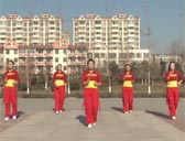 龙都舞动晨韵2016最新原创有氧健身操舞 大吉大利中国年 正面演示 背面演示 