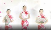 颜儿广场舞《千年一叹》原创零基础旗袍折扇走秀 演示和分解动作教学