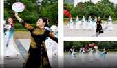 李超广场舞《水墨江南》旗袍秀个人走秀版 演示和分解动作教学