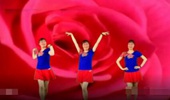 化州花开朵朵广场舞《爱像一场纷飞雨》原创32步 演示和分解动作教学
