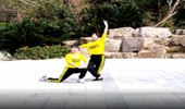 红蝶广场舞《踢了他》DJ动感扭胯双人对跳32步 演示和分解动作教学