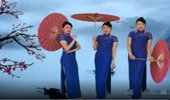 默默广场舞《江南情》 民族舞蹈原创旗袍油纸伞走秀 演示和分解动作教学