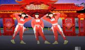 林子广场舞《红红吉祥年》动感64步 演示和分解动作教学 编舞林子