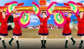 命是天注定广场舞《我的中国心》迎国庆特献礼双扇舞 演示和分解动作教学