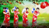 西乡秋韵珍珍广场舞《红枣树》原创简单旗袍小扇舞 演示和分解动作教学
