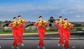 玫香广场舞《红红的中国结》花球舞 演示和分解动作教学 编舞玫香